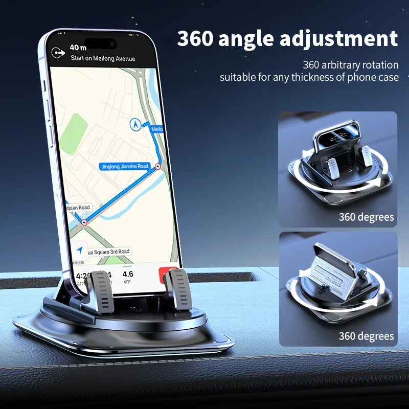 Universal Car Phone Mount Anti-Slip Pad Dashboard Navigation Holder Support Bracket 360 Degree Rotation Stand Car Accessories
